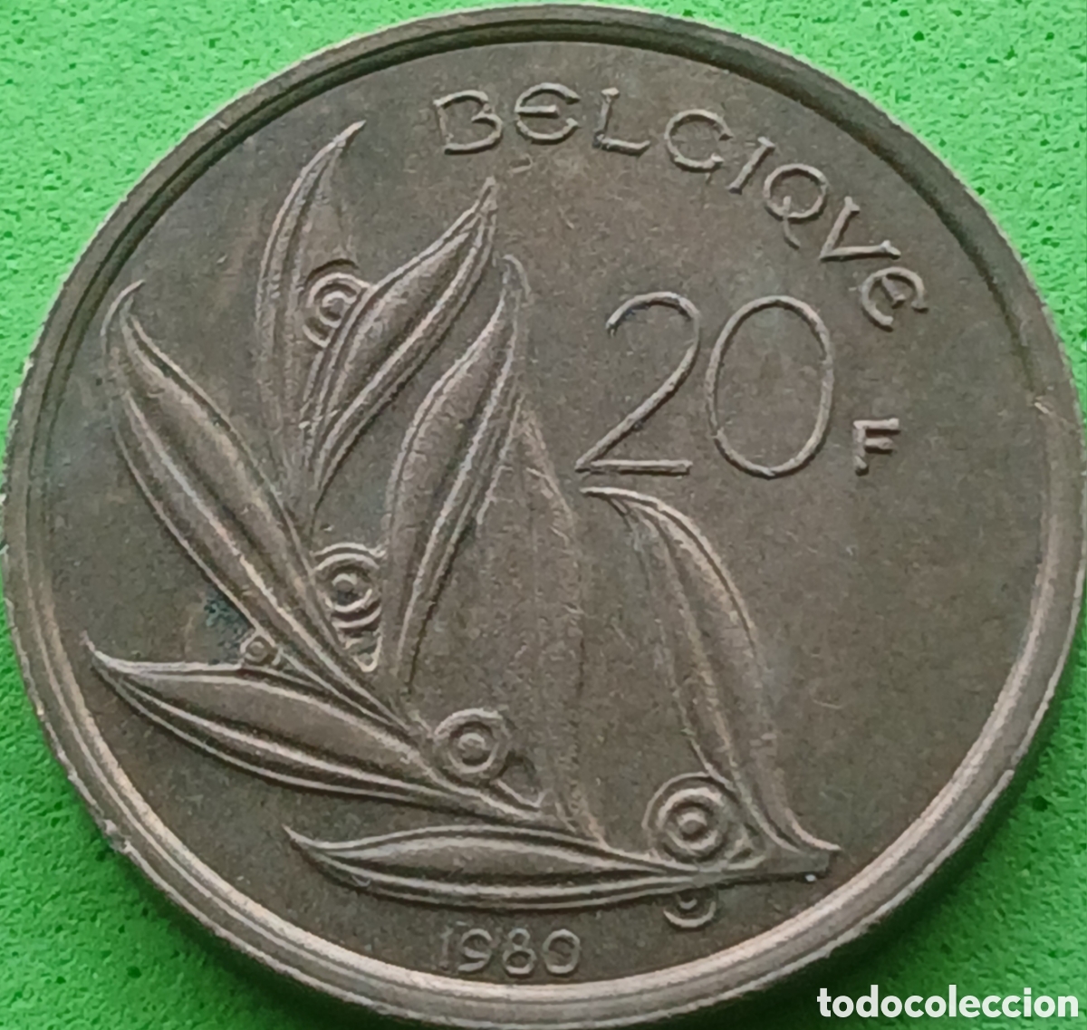 Monedas antiguas de Europa: B&eacute;lgica 20 francos 1980 km#159 Belgique