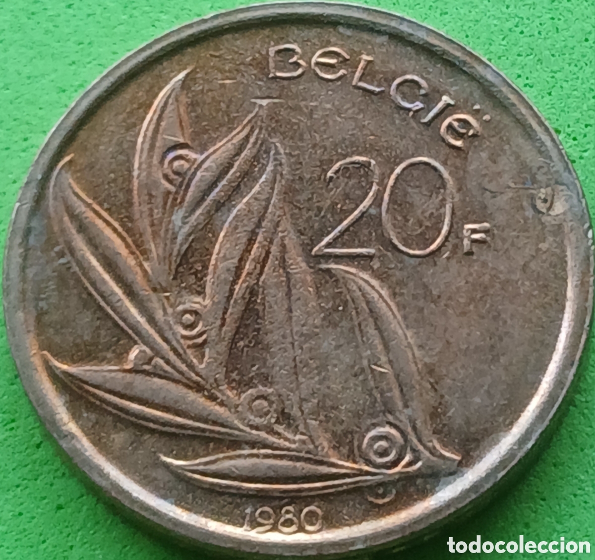Monedas antiguas de Europa: B&eacute;lgica 20 francos 1980 km#160 Belgie