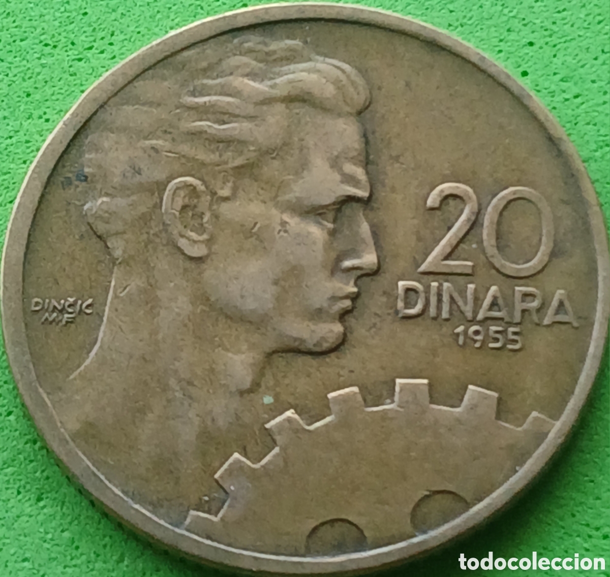 Monedas antiguas de Europa: Yugoslavia 20 dinares 1955 km#34