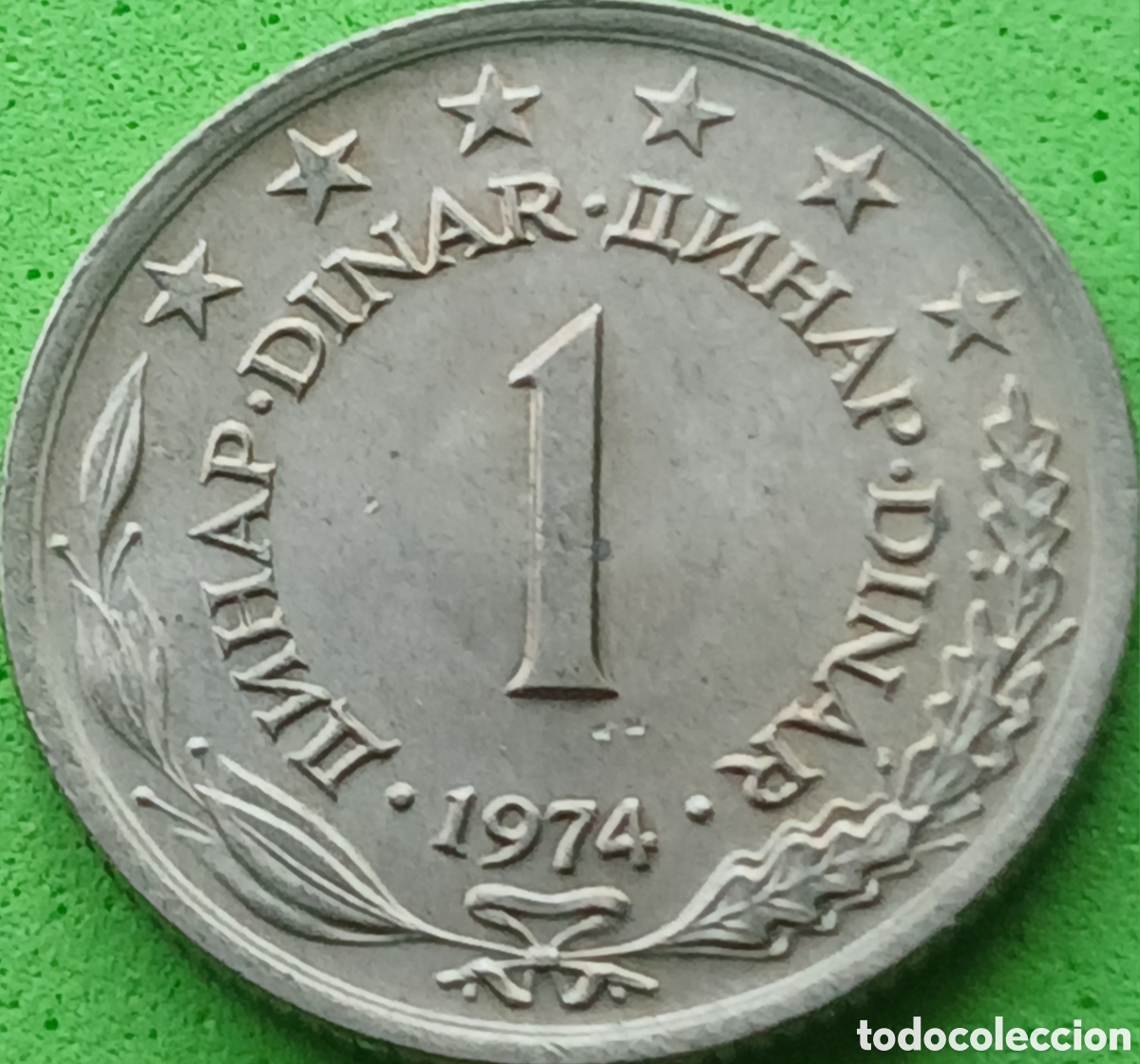 Monedas antiguas de Europa: Yugoslavia 1 dinar 1974 km#59