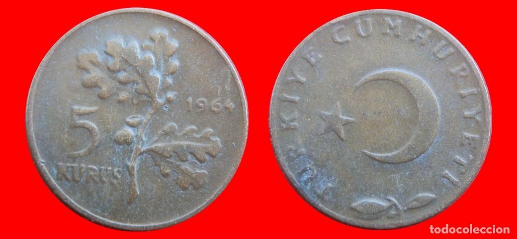Monedas antiguas de Europa: 5 KURUS 1964 TURQUIA-154225