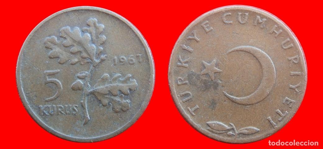 Monedas antiguas de Europa: 5 KURUS 1967 TURQUIA-154226