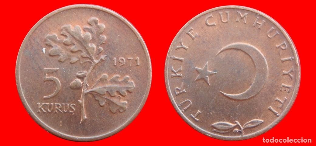 Monedas antiguas de Europa: 5 KURUS 1971 TURQUIA-154227