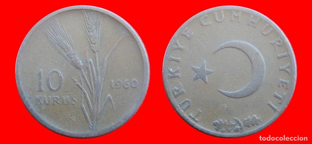 Monedas antiguas de Europa: 10 KURUS 1960 TURQUIA-154230