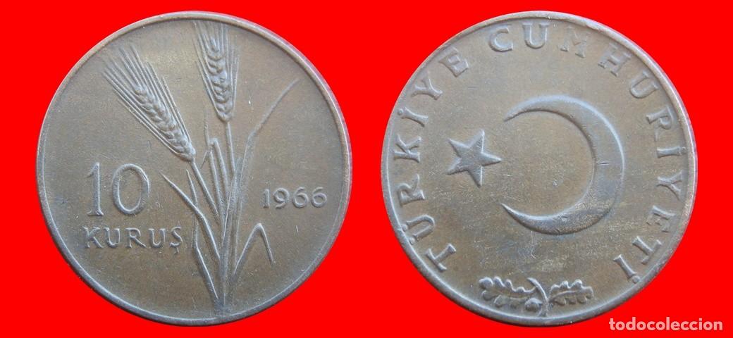 Monedas antiguas de Europa: 10 KURUS 1966 TURQUIA-154231