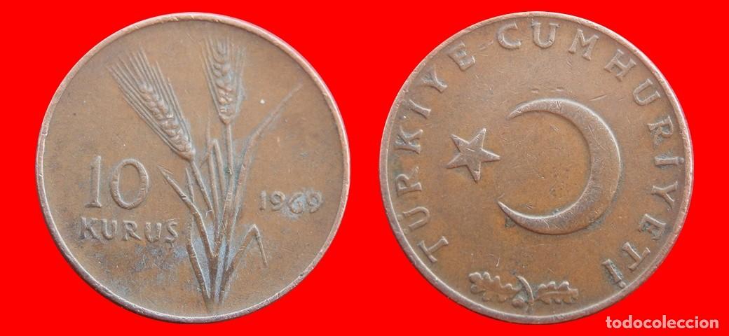 Monedas antiguas de Europa: 10 KURUS 1969 TURQUIA-154232
