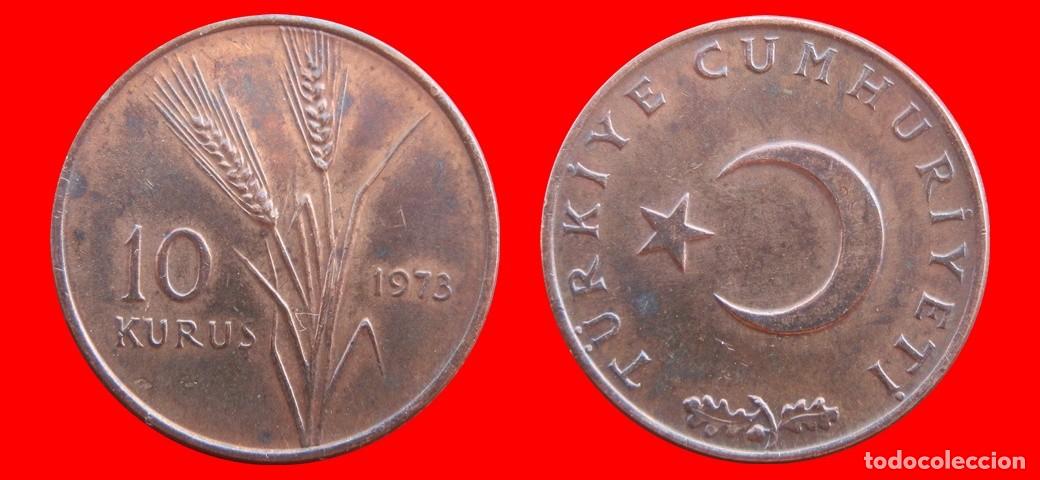 Monedas antiguas de Europa: 10 KURUS 1973 TURQUIA-154235