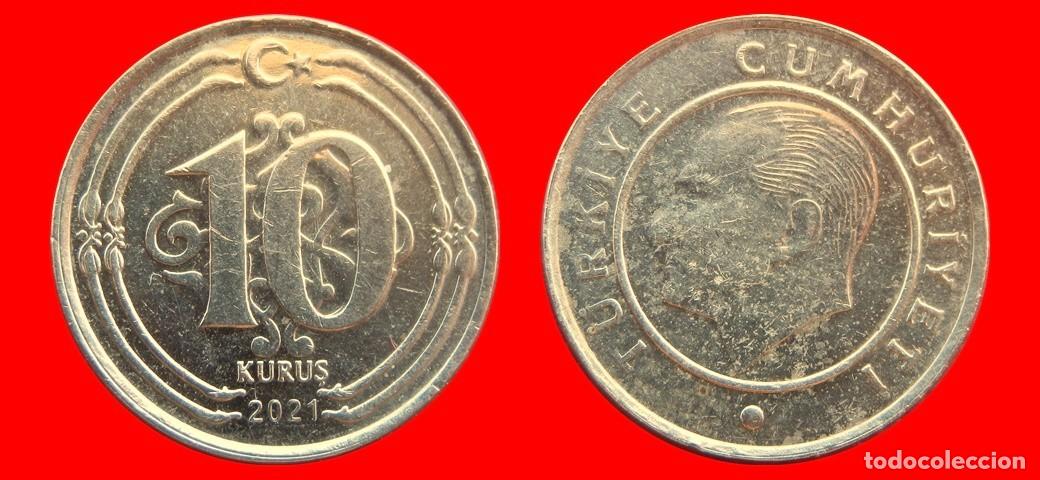 Monedas antiguas de Europa: 10 KURUS 2021 TURQUIA-154237