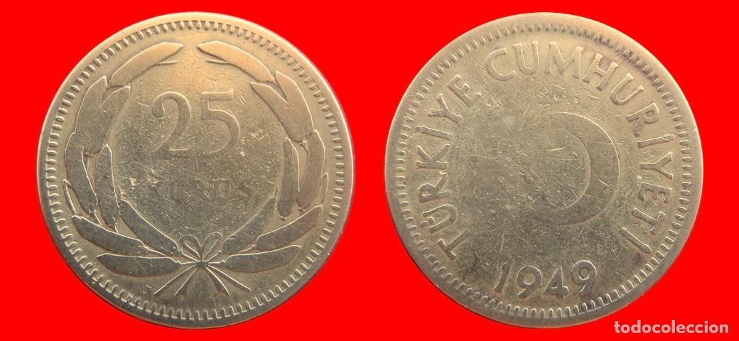 Monedas antiguas de Europa: 25 KURUS 1949 TURQUIA-154238