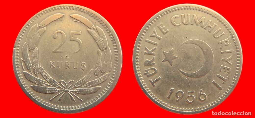 Monedas antiguas de Europa: 25 KURUS 1956 TURQUIA-154239