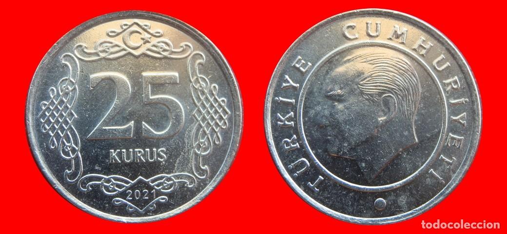Monedas antiguas de Europa: 25 KURUS 2021 TURQUIA-154243