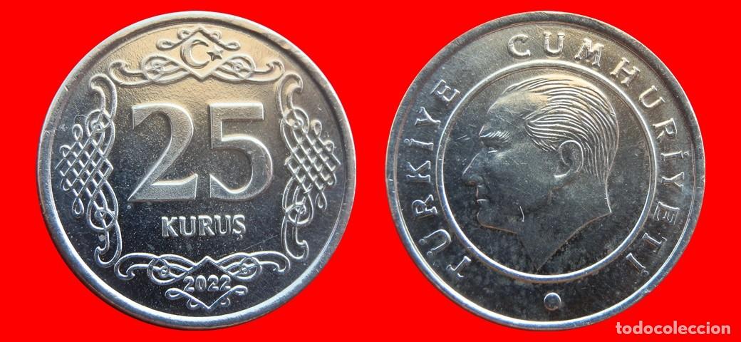 Monedas antiguas de Europa: 25 KURUS 2022 TURQUIA-154244