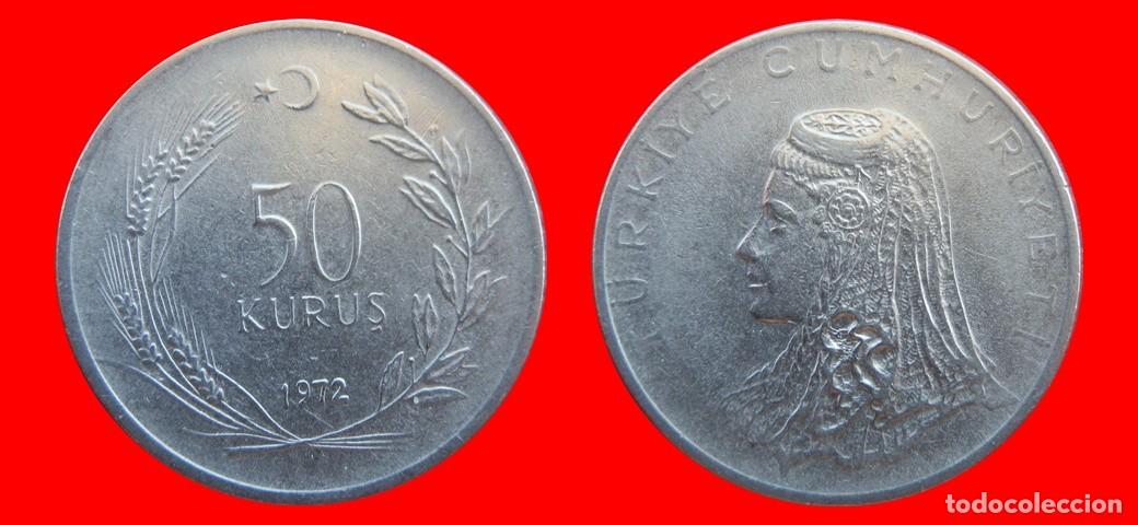 Monedas antiguas de Europa: 50 KURUS 1972 TURQUIA-154246