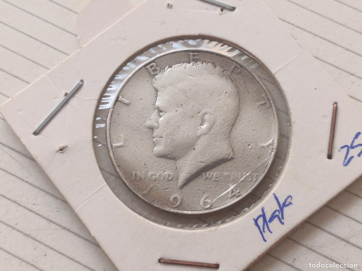 Monedas antiguas de Europa: USA. Estados Unidos. Half dollar de plata de 1964