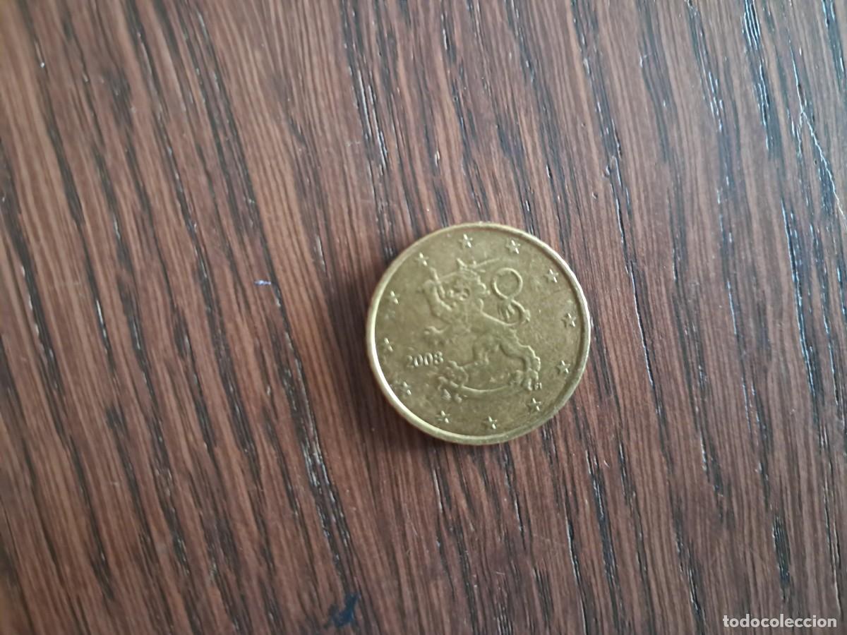 Monedas antiguas de Europa: moneda de 50 c&eacute;ntimos de Finlandia, a&ntilde;o 2008.