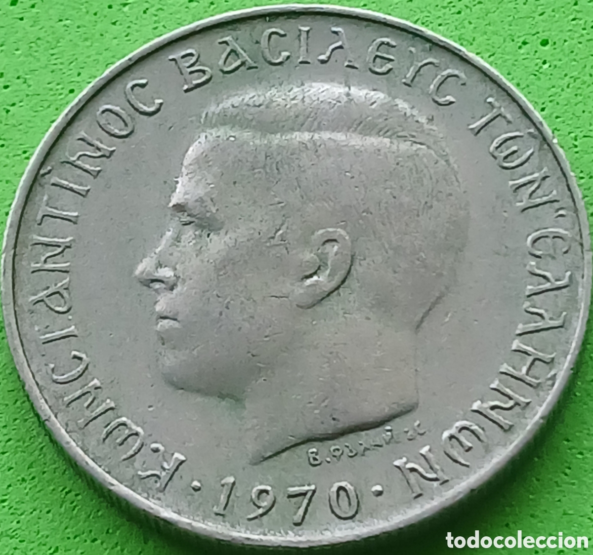 Monedas antiguas de Europa: Grecia 2 dracmas 1970 km#90