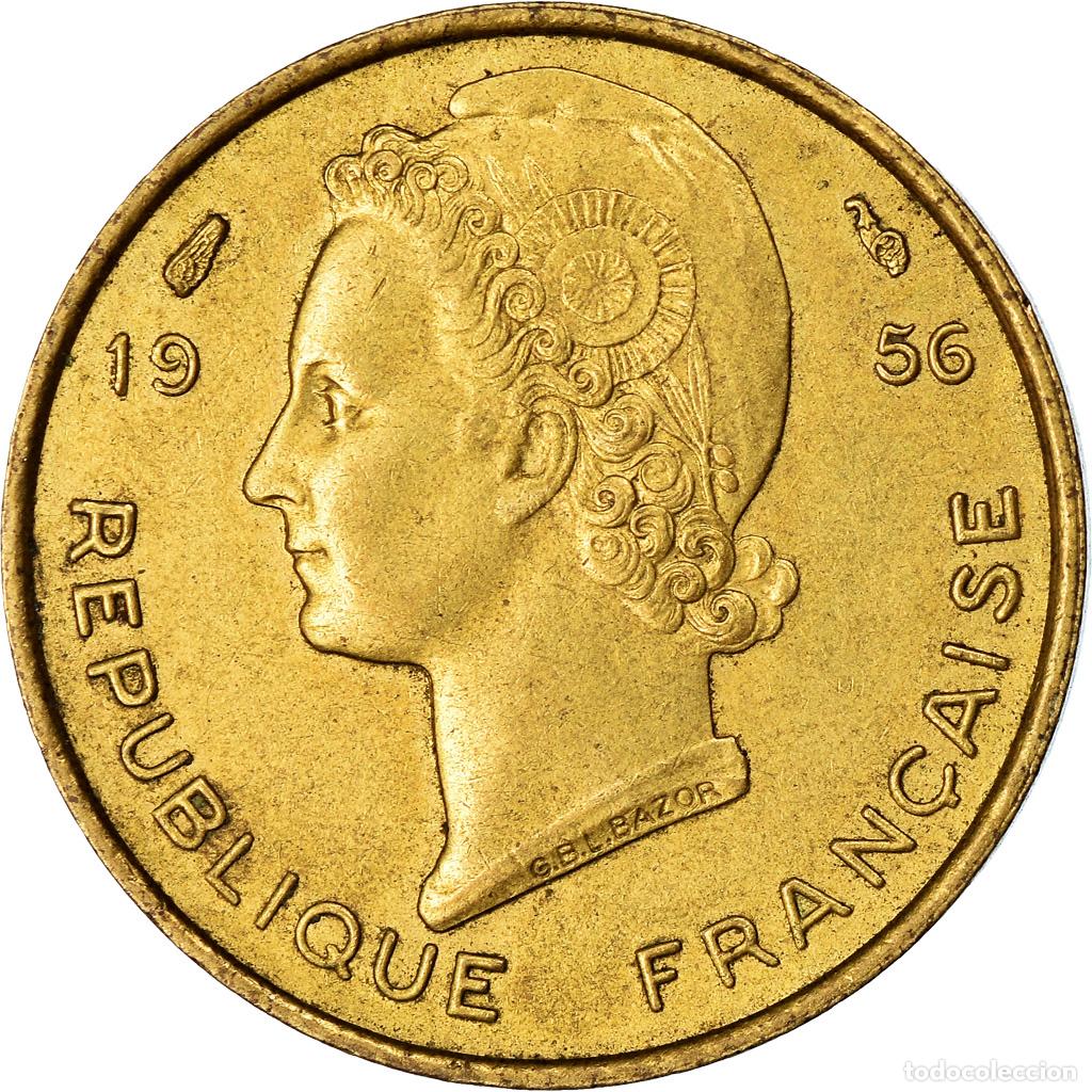 Monedas antiguas de Europa: [#763436] Moneda, &Aacute;frica oriental francesa, 5 Francs, 1956, MBC, Aluminio - bronce, KM:5