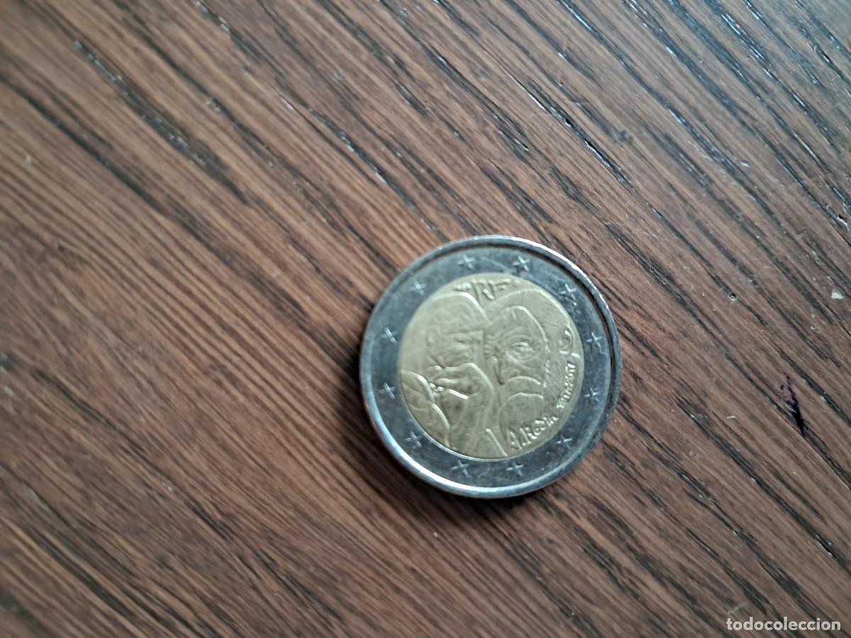 Monedas antiguas de Europa: Moneda de 2 Euros de FRANCIA 1917-2017 , Centenario de la muerte de A. Rodin, Conmemorativa