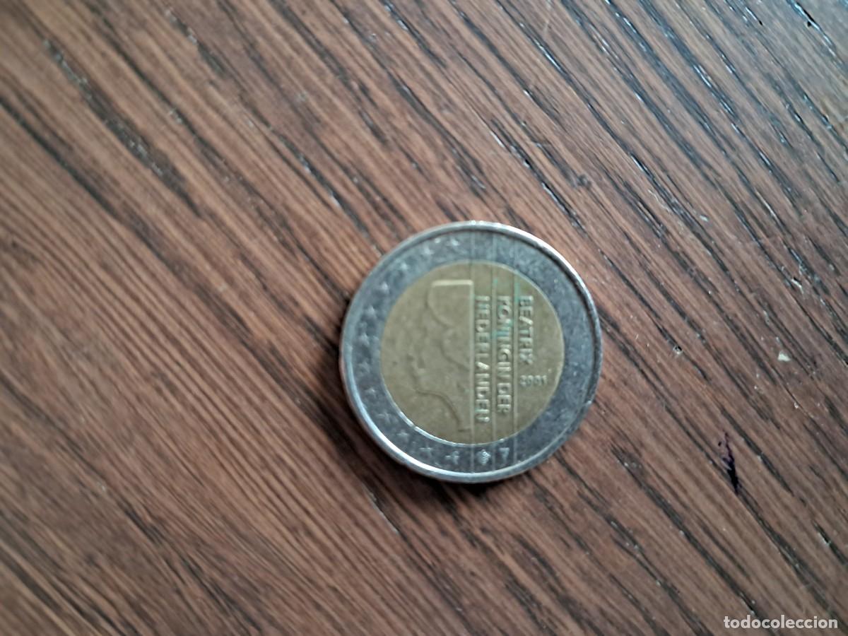 Monedas antiguas de Europa: Moneda de 2 Euros de Paises Bajos, a&ntilde;o 2001.