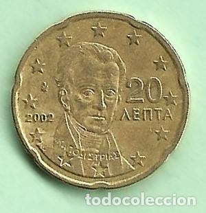 Monedas antiguas de Europa: Grecia 2002 - Moneda de 20 centimos de euros : Loannis Kapodistrias