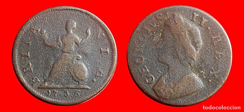 Monedas antiguas de Europa: 1 FARTHING 1736 INGLATERRA REINO UNIDO-154269