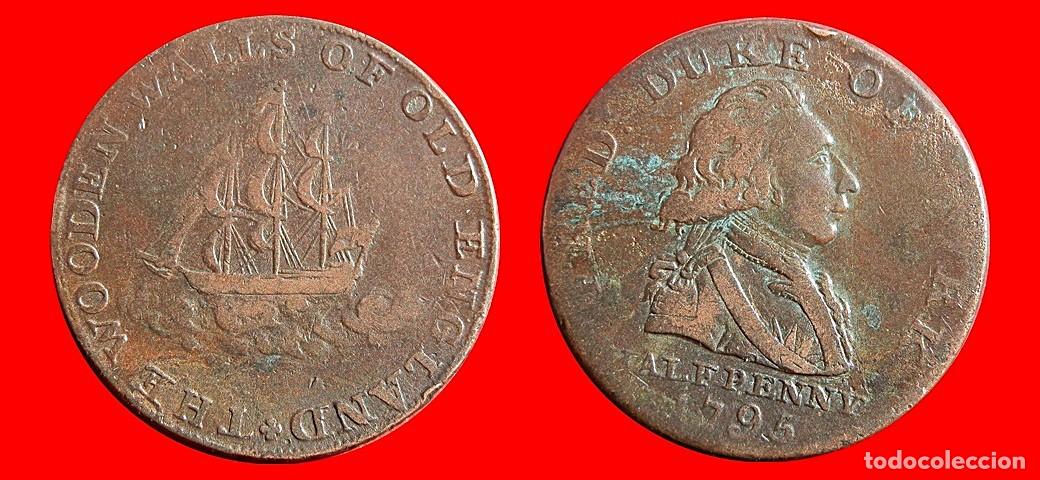 Monedas antiguas de Europa: 1/2 PENIQUE PENCE 1795 INGLATERRA REINO UNIDO-154273