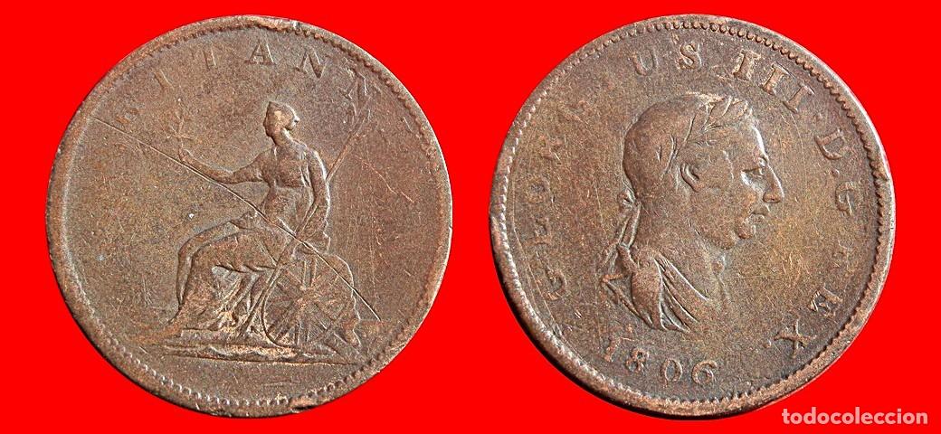 Monedas antiguas de Europa: 1/2 PENIQUE PENCE 1806 INGLATERRA REINO UNIDO-154275