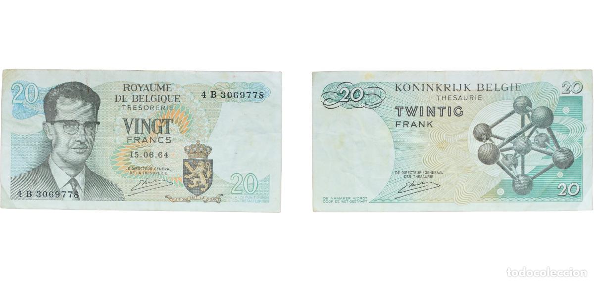 Monedas antiguas de Europa: Belgium Kingdom 1964 20 Francs - Baudouin I (National Bank of Belgium Printing Works) Paper (150000