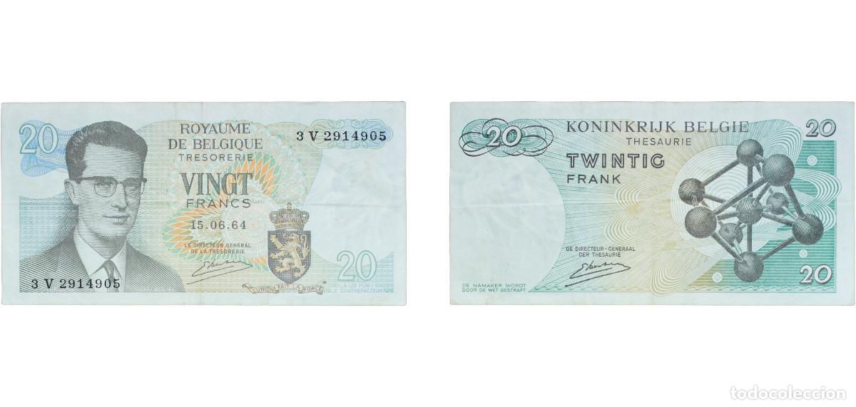 Monedas antiguas de Europa: Belgium Kingdom 1964 20 Francs - Baudouin I (National Bank of Belgium Printing Works) Paper (150000