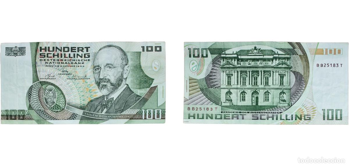 Monedas antiguas de Europa: Austria Second Republic 1984 100 Schilling (Eugen Von B&ouml;hm-Bawerk, National Bank of Austria) Paper
