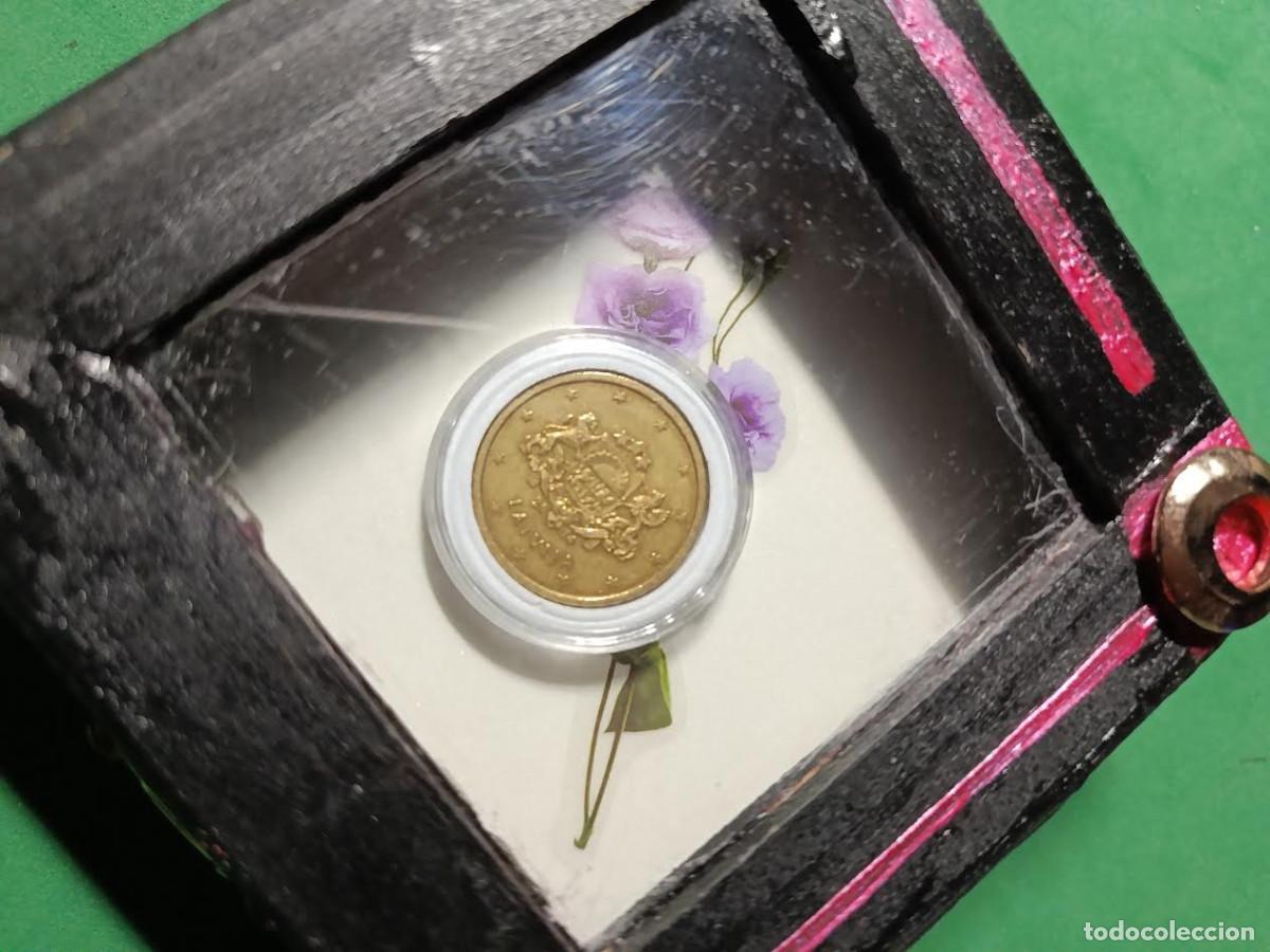 Monedas antiguas de Europa: Moneda de 50 eurocent de Letonia del a&ntilde;o 2014.
