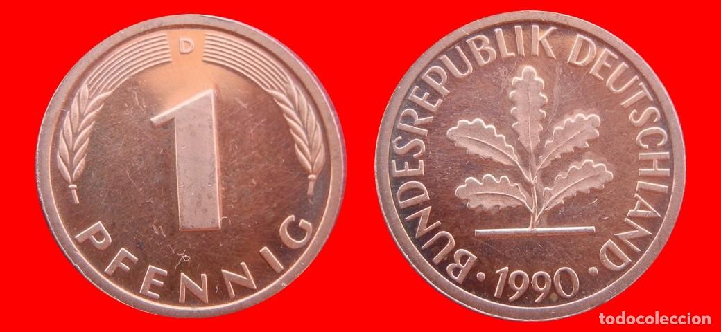 Monedas antiguas de Europa: 1 PFENNIG 1990-D BRD ALEMANIA-154283