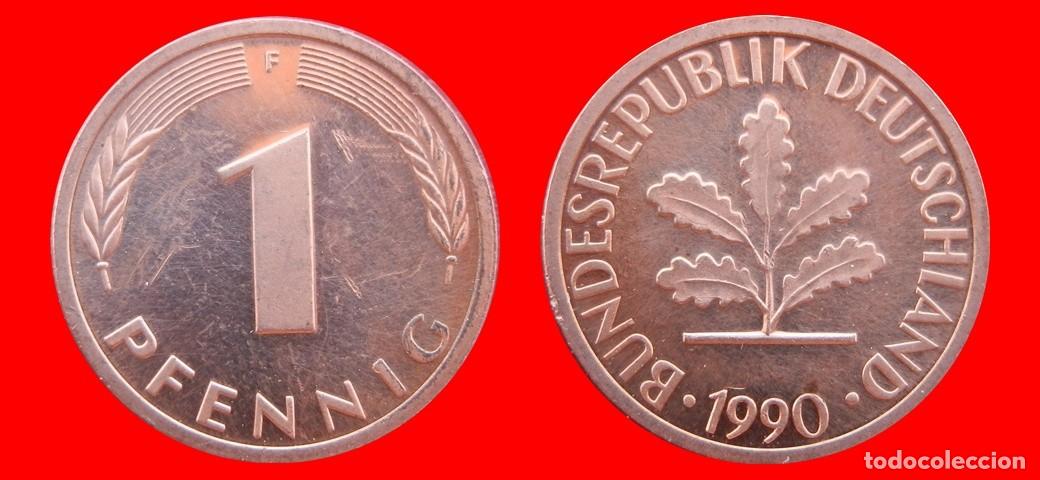 Monedas antiguas de Europa: 1 PFENNIG 1990-F BRD ALEMANIA-154284