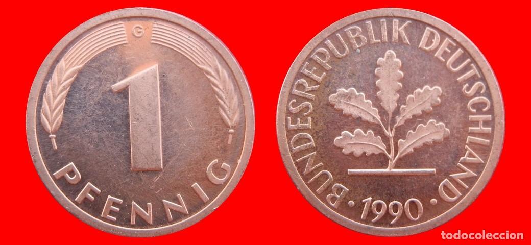 Monedas antiguas de Europa: 1 PFENNIG 1990-G BRD ALEMANIA-154285