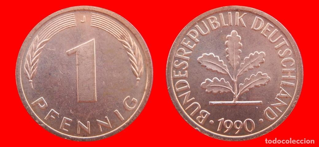Monedas antiguas de Europa: 1 PFENNIG 1990-J BRD ALEMANIA-154286