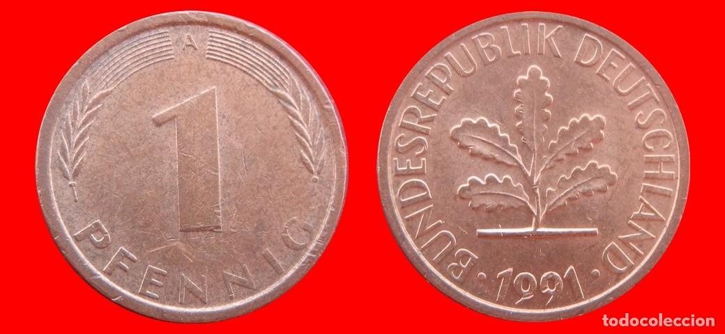 Monedas antiguas de Europa: 1 PFENNIG 1991-A BRD ALEMANIA-154287