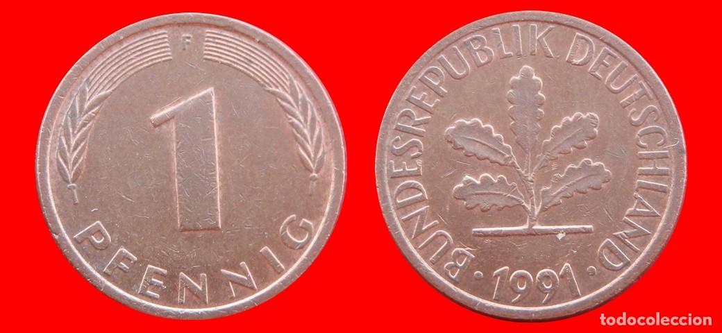 Monedas antiguas de Europa: 1 PFENNIG 1991-F BRD ALEMANIA-154289