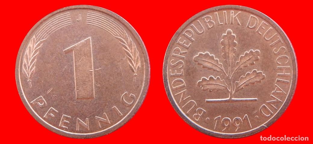 Monedas antiguas de Europa: 1 PFENNIG 1991-J BRD ALEMANIA-154291