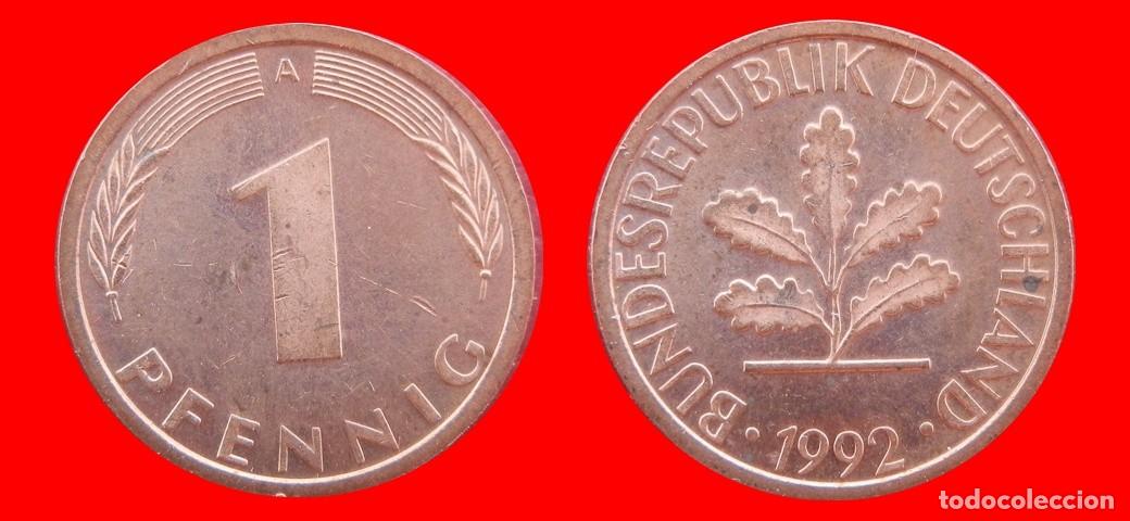Monedas antiguas de Europa: 1 PFENNIG 1992-A BRD ALEMANIA-154292