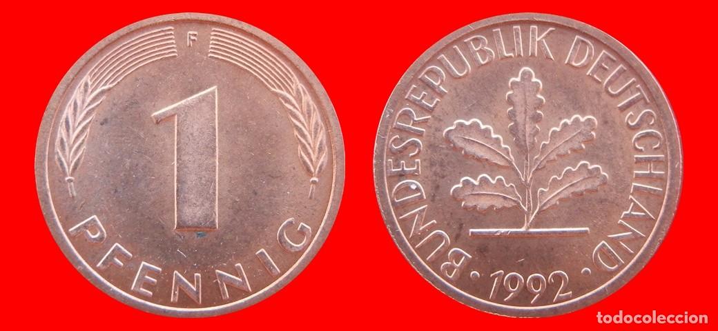 Monedas antiguas de Europa: 1 PFENNIG 1992-F BRD ALEMANIA-154294