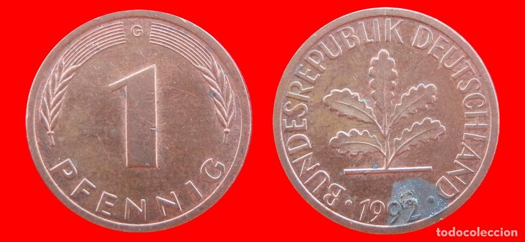 Monedas antiguas de Europa: 1 PFENNIG 1992-G BRD ALEMANIA-154295