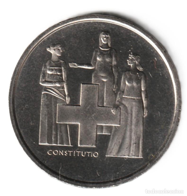 Monedas antiguas de Europa: Suiza 5 francos 1974 , Constitution, KM# 52