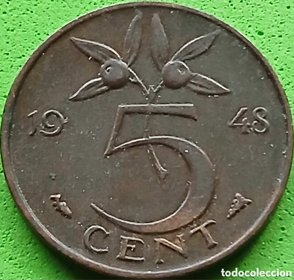 Monedas antiguas de Europa: Pa&iacute;ses Bajos 5 cent 1948 km#176