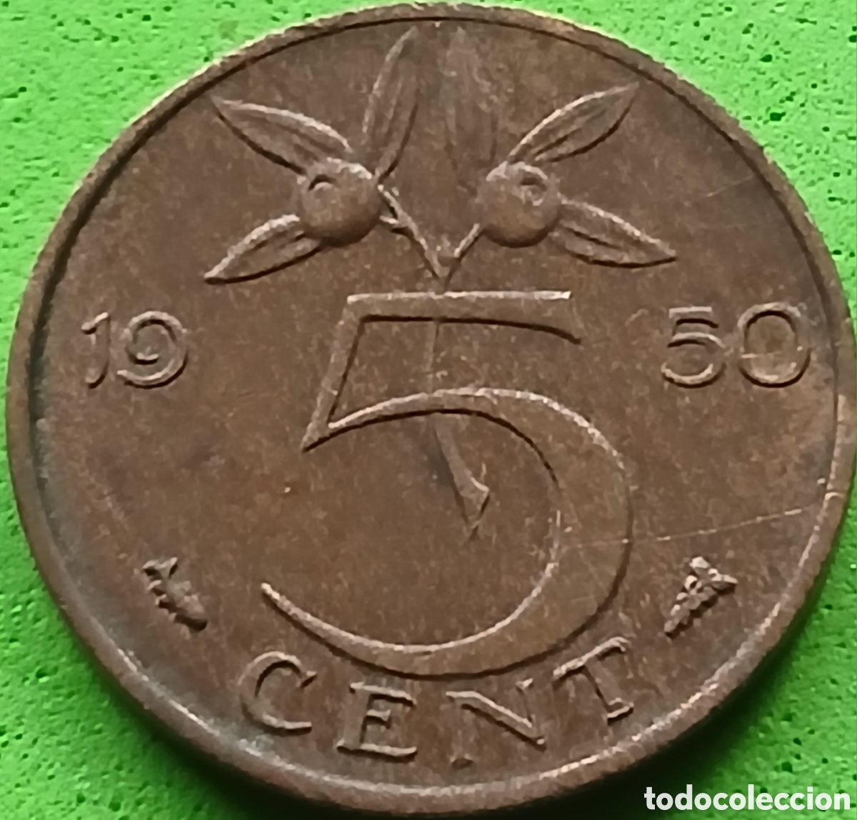 Monedas antiguas de Europa: Pa&iacute;ses Bajos 5 cent 1950 km#181