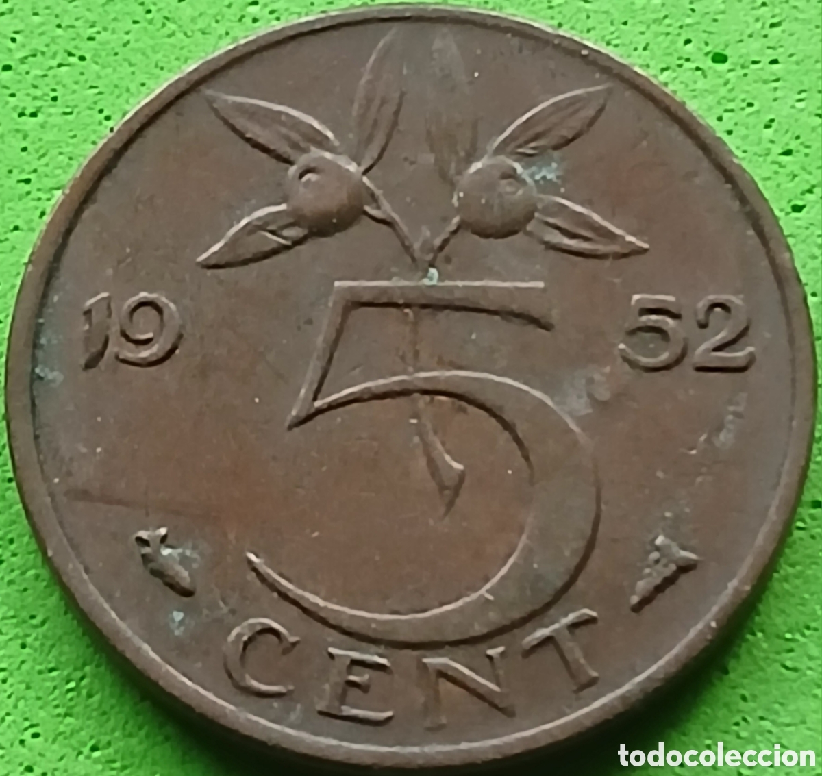Monedas antiguas de Europa: Pa&iacute;ses Bajos 5 cent 1952 km#181