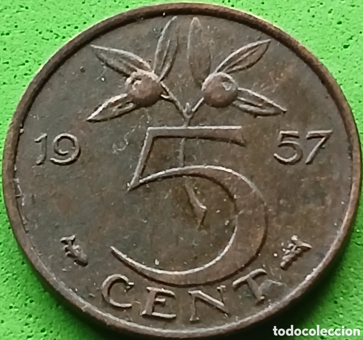 Monedas antiguas de Europa: Pa&iacute;ses Bajos 5 cent 1957 km#181