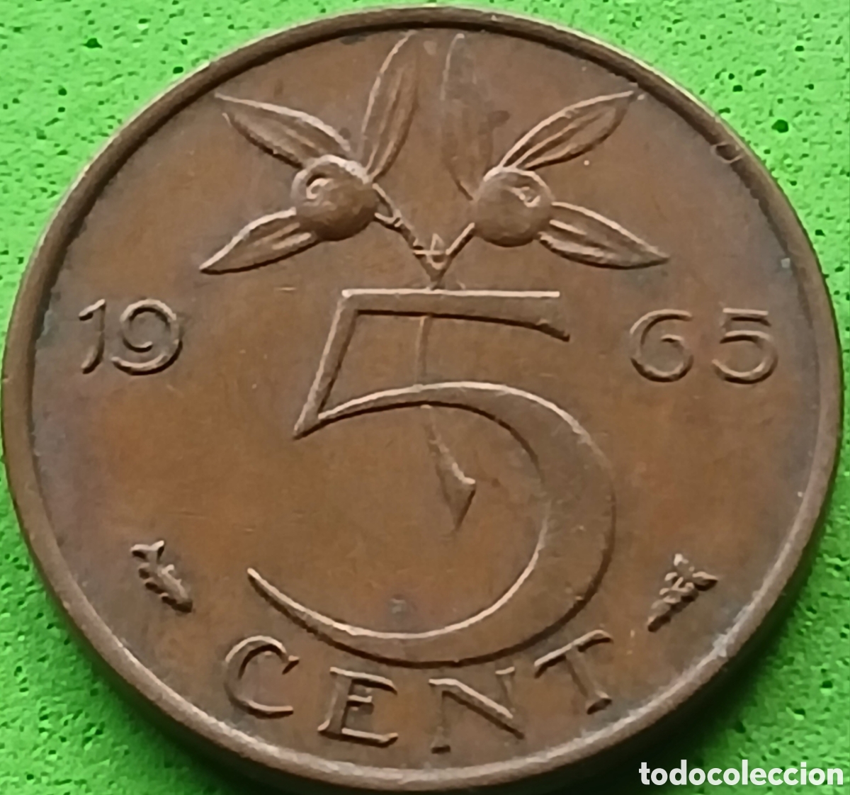 Monedas antiguas de Europa: Pa&iacute;ses Bajos 5 cent 1965 km#181