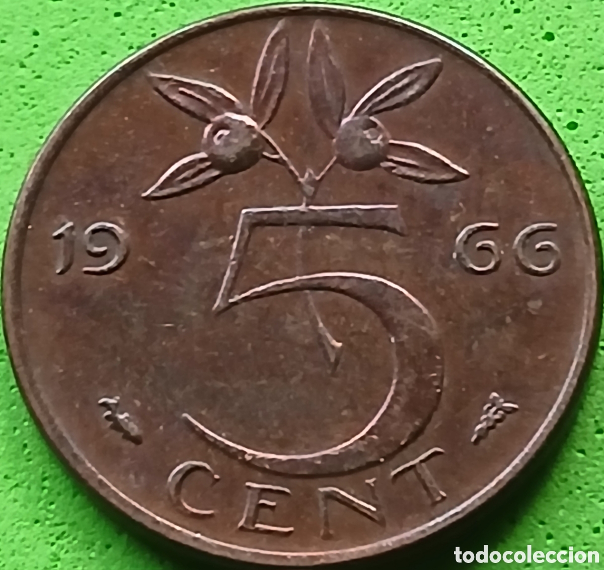 Monedas antiguas de Europa: Pa&iacute;ses Bajos 5 cent 1966 km#181