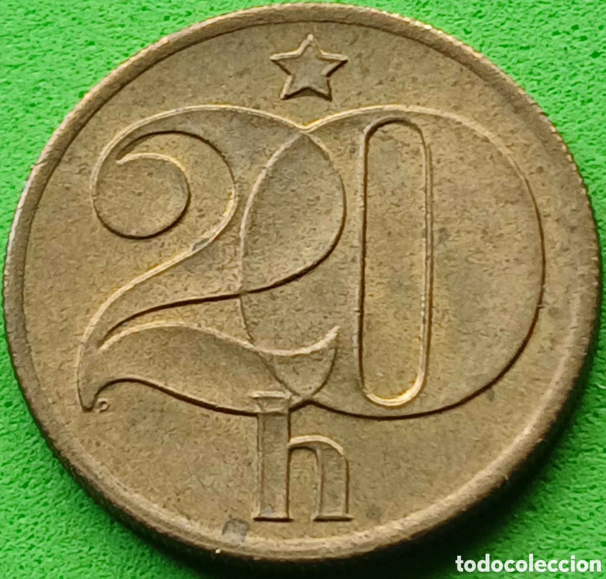Monedas antiguas de Europa: Checoslovaquia 20 hellers 1973 km#74