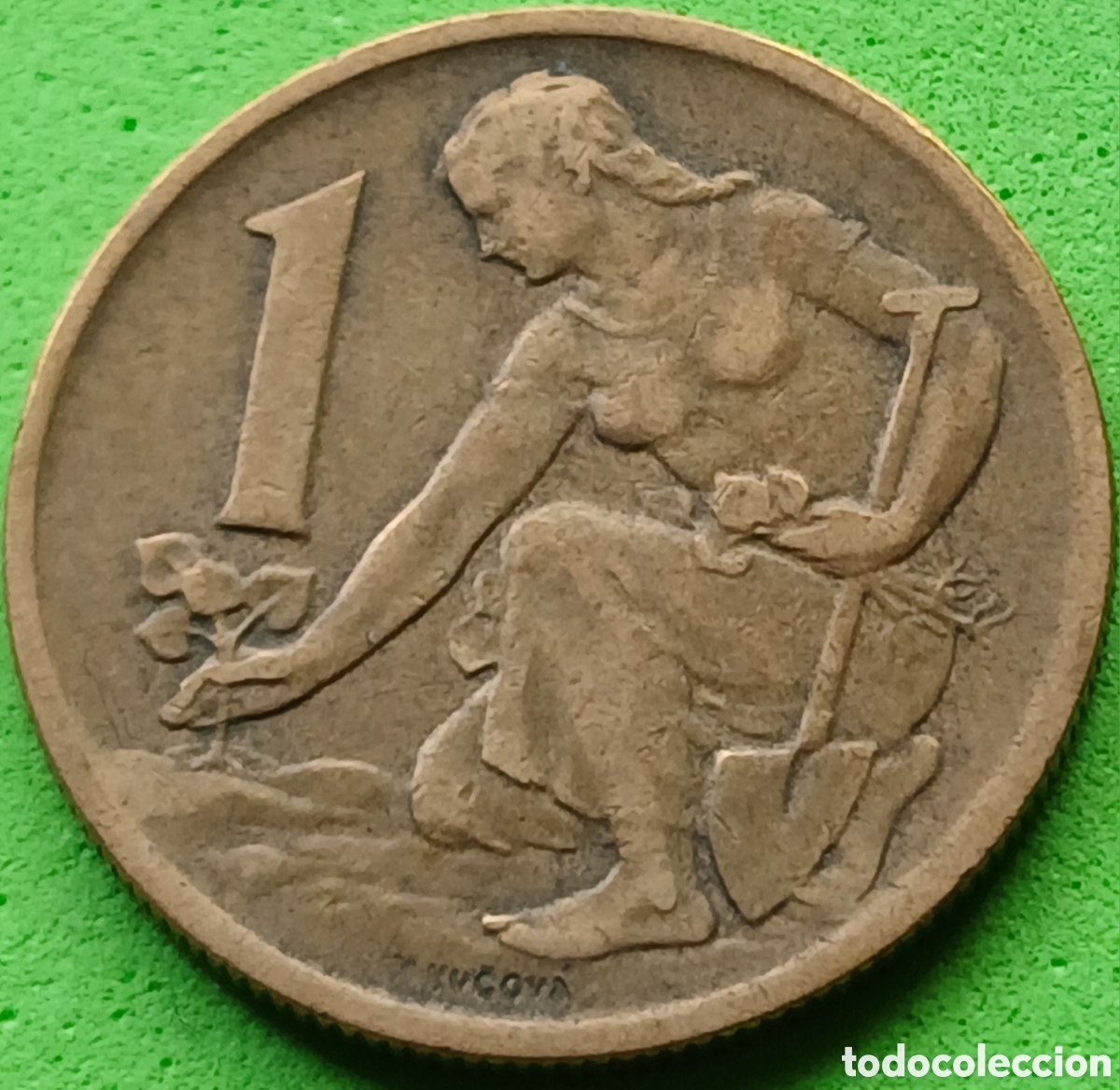 Monedas antiguas de Europa: Checoslovaquia 1 corona 1962 km#50